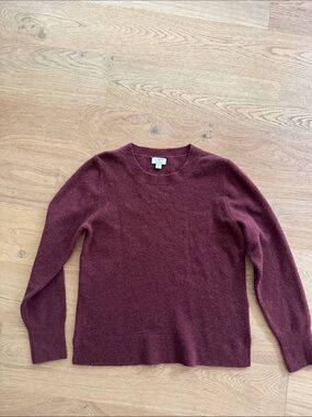 J. Crew Women's Scoop/Crewneck Sweater in Wine